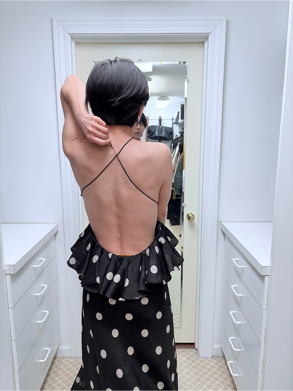 NWOT Zimmerman Black Polka Dot Halter Gown, Size AU 2 = M - Picture 5 of 15